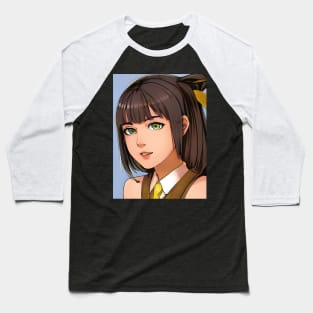 Brown hair anime school girl Baseball T-Shirt